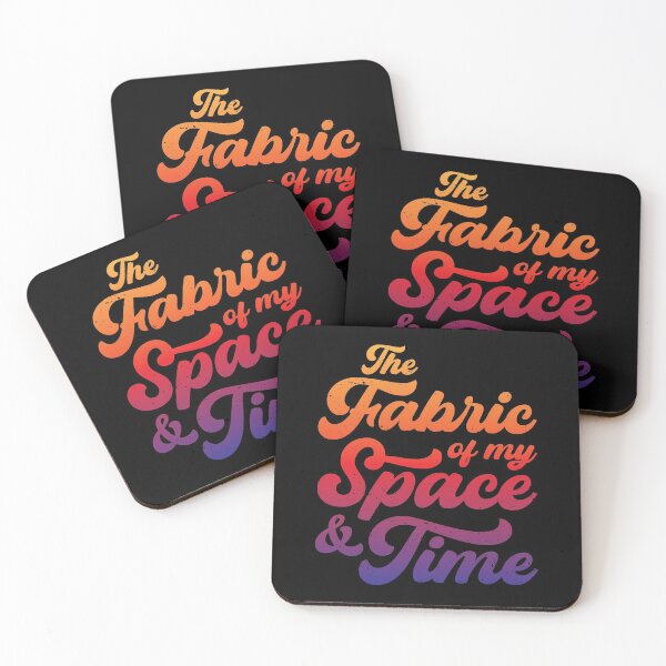 Item preview, The Fabric of my Space & Time (Multi-Coloured Text on Black) designed and sold by STUDIO-72.