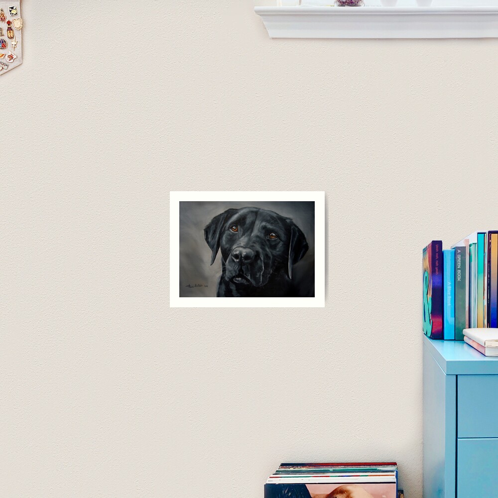 Black Beauty - labrador retriever Art Print