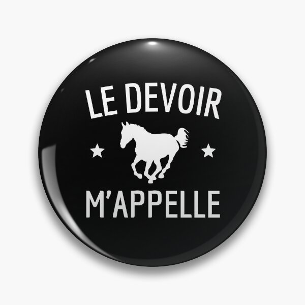 Aperçu de l'œuvre Le devoir m'appelle humour cheval équitation drôle créée et vendue par joozybart.