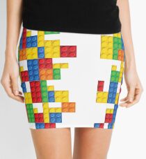 Lego - seamless vector pattern of plastic parts Mini Skirt