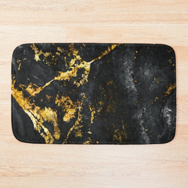 Item preview, Black marble with Gold Veining - Black and Gold Modern Stone Texture designed and sold by cadinera.