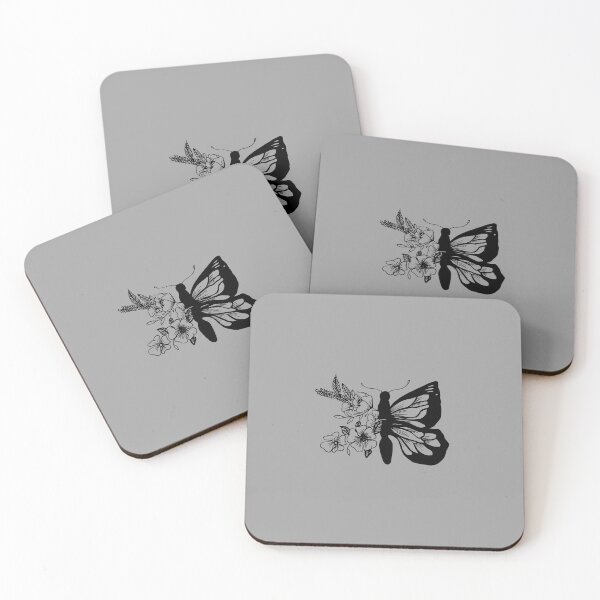 Item preview, Beautiful Grey Butterfly x Flowers Drawing designed and sold by victoriousthing.