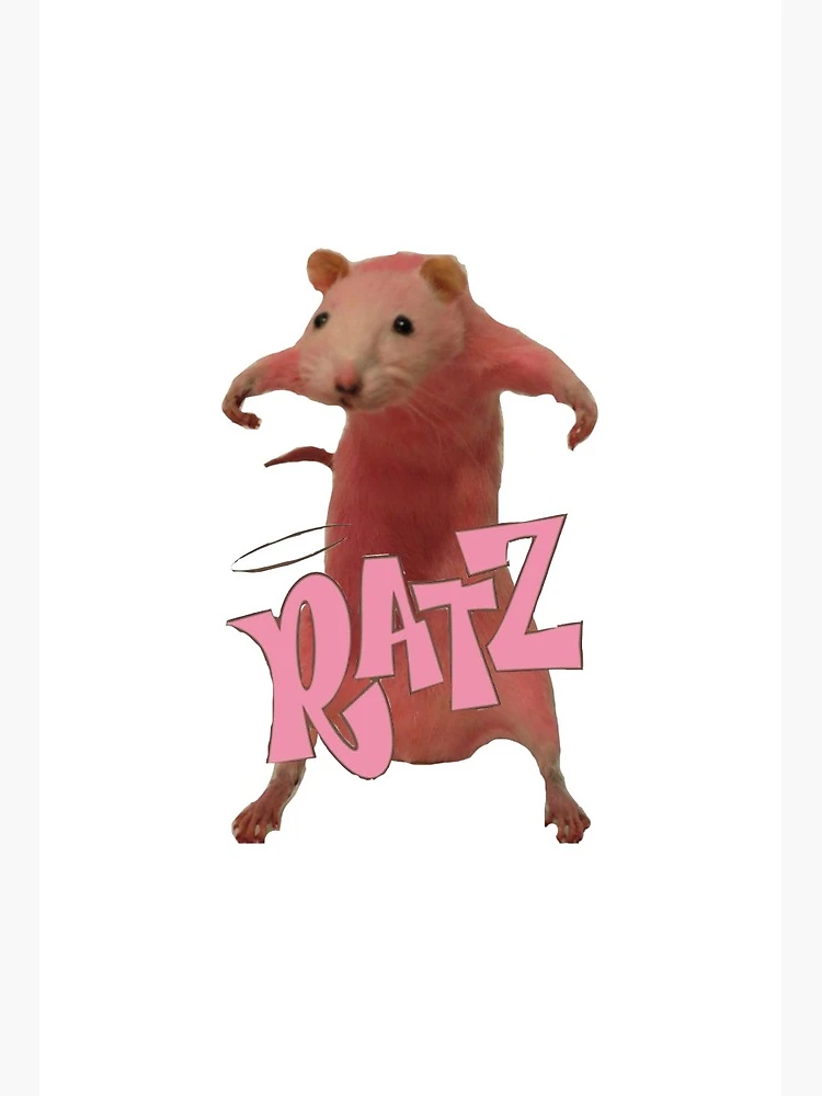 Ratz pink rat meme Art Board Print