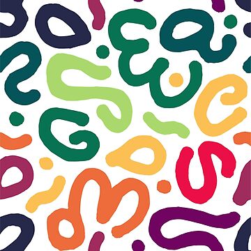 Artwork thumbnail, Bold Rainbow Abstract Pattern Shapes by Rachel McNeil