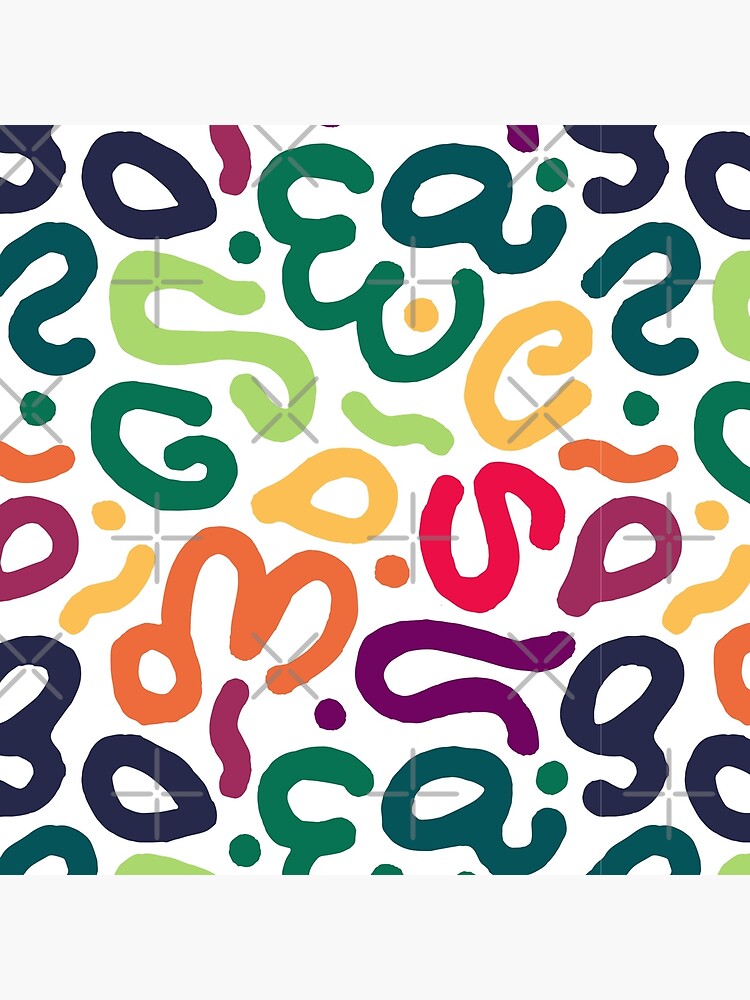 Thumbnail 2 of 2, Art Board Print, Bold Rainbow Abstract Pattern Shapes designed and sold by bird767.