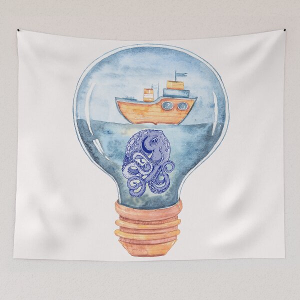 Item preview, Watercolor Octopus designed and sold by virillanissa.