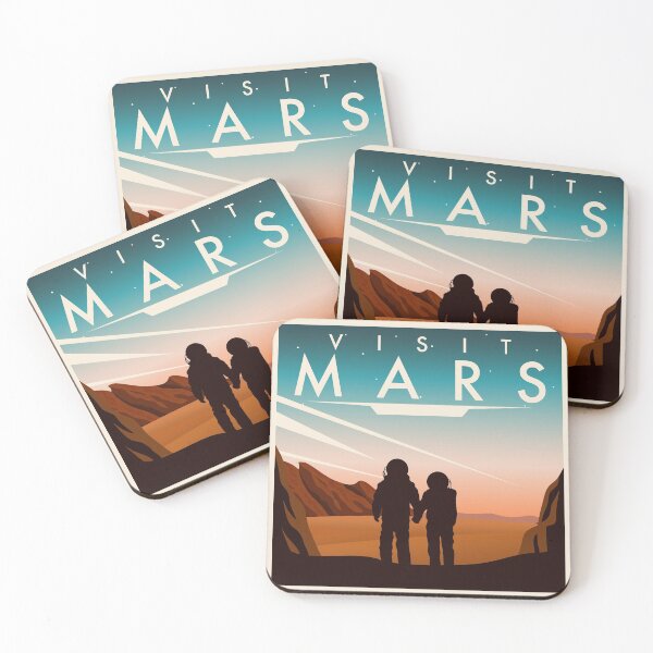 Item preview, Visit Mars | Futuristic Space Tourism Poster designed and sold by SLAG-Creative.