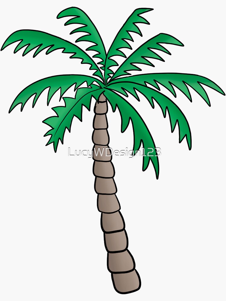 Palm tree Sticker for Sale by LucyWDesign123