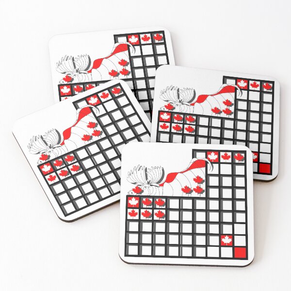 Item preview, Elche, animal, (030 Elche, Canada, grid, black, red, white,) Kind of child, decorative, digital, colorful, designed and sold by Paszkan.