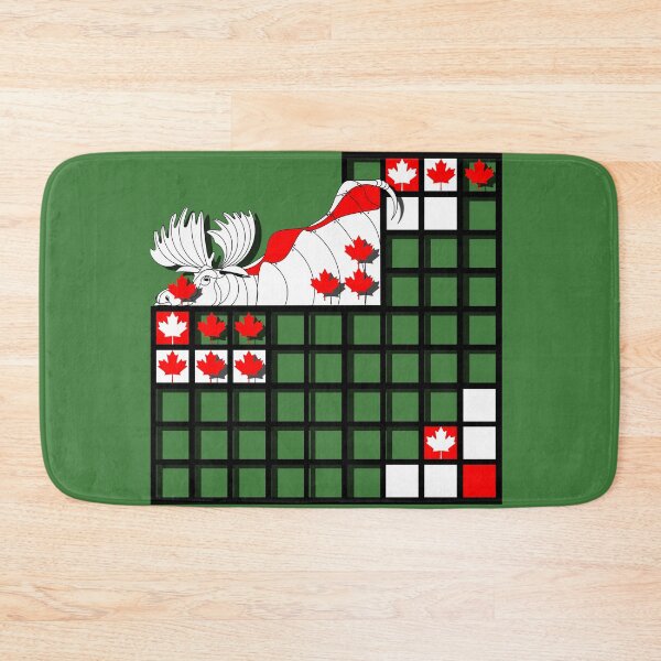 Item preview, Elche, animal, (030 Elche, Canada, grid, black, red, white,) Kind of child, decorative, digital, colorful, designed and sold by Paszkan.
