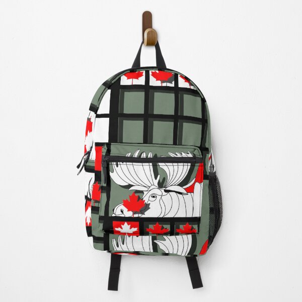 Item preview, Elche, animal, (030 Elche, Canada, grid, black, red, white,) Kind of child, decorative, digital, colorful, designed and sold by Paszkan.