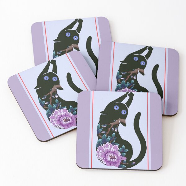 Item preview, Flower Japan Cat designed and sold by NevermindOnArt.