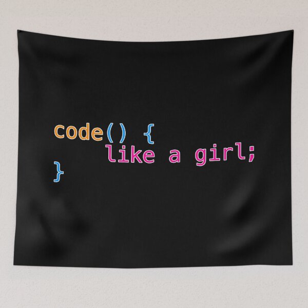 Item preview, Code like a girl real code merch Uniskull designed and sold by Uniskull.