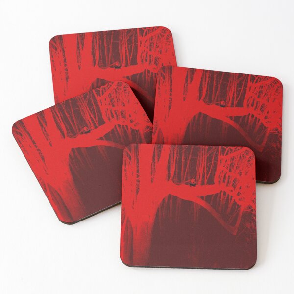 Item preview, Red Forest at Night designed and sold by Black-and-Red.