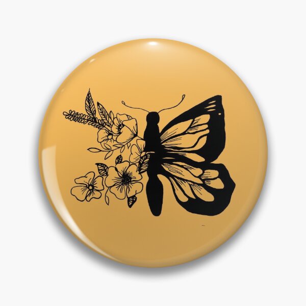 Item preview, Beautiful Baby Orange Butterfly x Flowers Drawing designed and sold by victoriousthing.