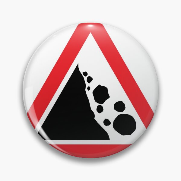 Item preview, UK traffic sign: Risk of falling rocks ahead (TSRGDNO 559) designed and sold by Spyromike.