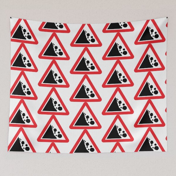 Item preview, UK traffic sign: Risk of falling rocks ahead (TSRGDNO 559) designed and sold by Spyromike.
