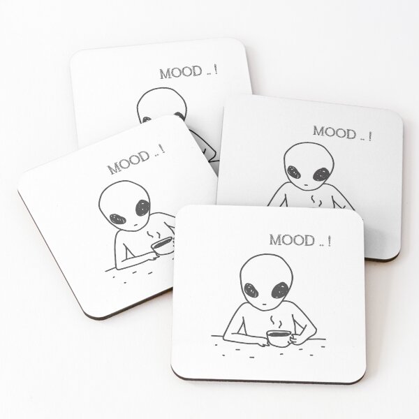 Item preview, tired alien coffee mood designed and sold by ayaato.
