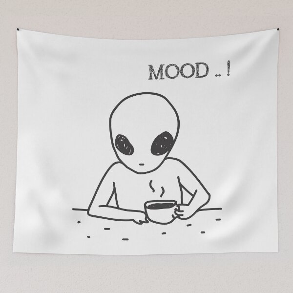 Item preview, tired alien coffee mood designed and sold by ayaato.