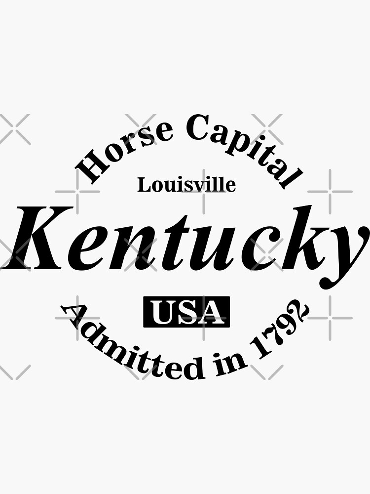 "Kentucky Horse Capital Louisville USA" Sticker for Sale by Filson
