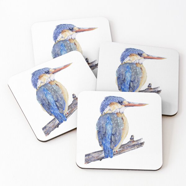 Item preview, Malachite Kingfisher Watercolor designed and sold by carleeclarkeart.