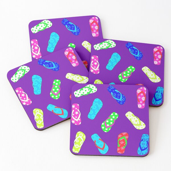Item preview, Colorful Flip Flops Purple Pattern designed and sold by Julie Erin Designs.