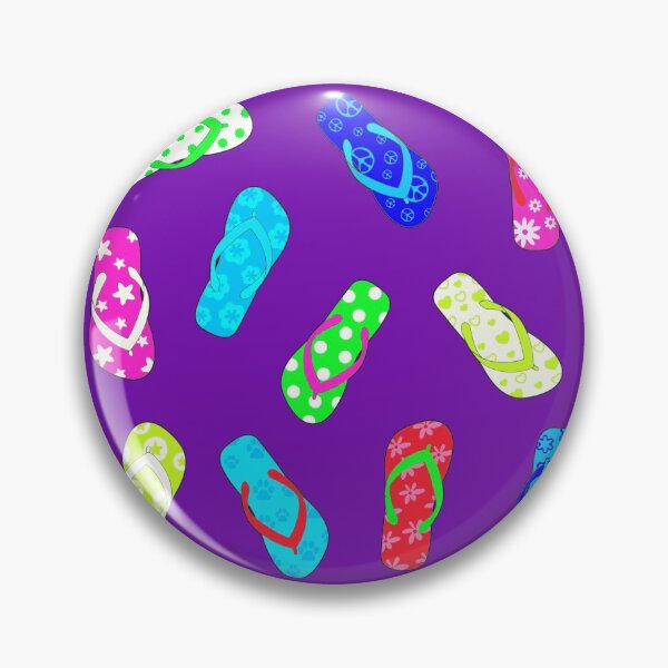 Item preview, Colorful Flip Flops Purple Pattern designed and sold by Julie Erin Designs.