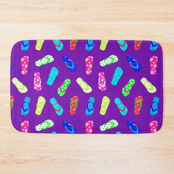 Item preview, Colorful Flip Flops Purple Pattern designed and sold by Julie Erin Designs.