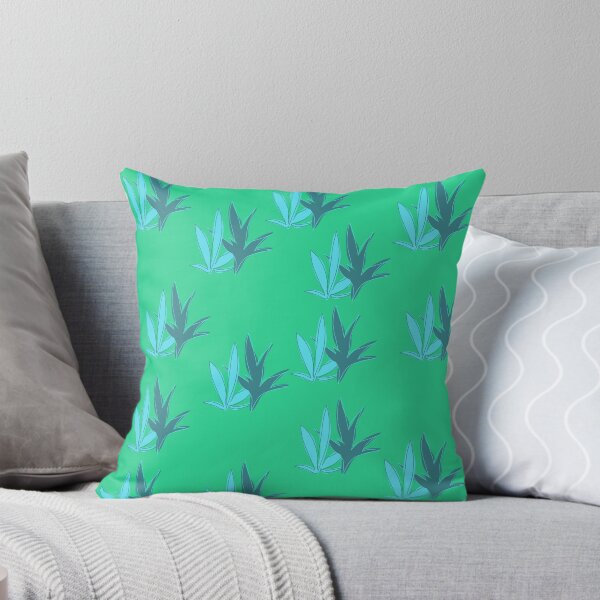 Item preview, Long Dual Sketchy Blue Leaves on Green Background designed and sold by ShaunSandhu.