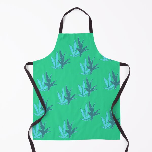 Item preview, Long Dual Sketchy Blue Leaves on Green Background designed and sold by ShaunSandhu.