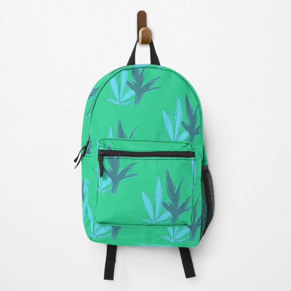 Item preview, Long Dual Sketchy Blue Leaves on Green Background designed and sold by ShaunSandhu.