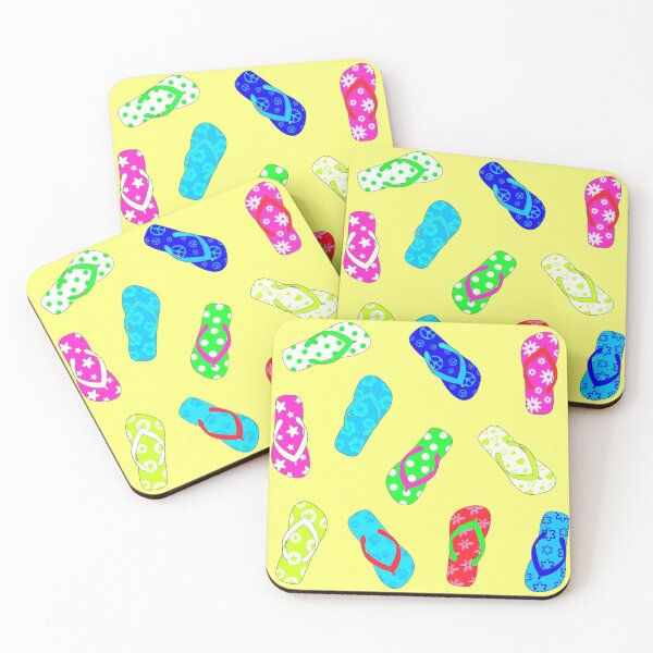 Item preview, Colorful Flip Flops Yellow designed and sold by Julie Erin Designs.