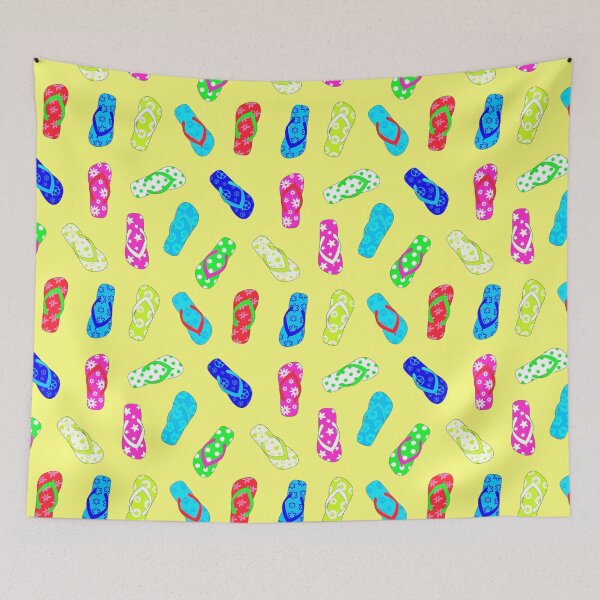 Item preview, Colorful Flip Flops Yellow designed and sold by Julie Erin Designs.