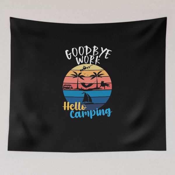 Item preview, Goodbye work Hello Camping , Funny Teacher , Teacher Off Duty, School's Out For Summer, Last Day Of work, End Of work Year designed and sold by Rassitni.