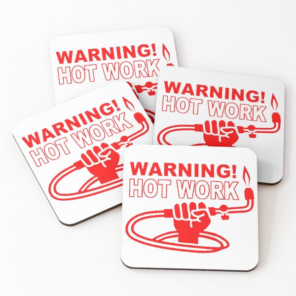 Item preview, Hot Work; Warning; designed and sold by StickerApe.