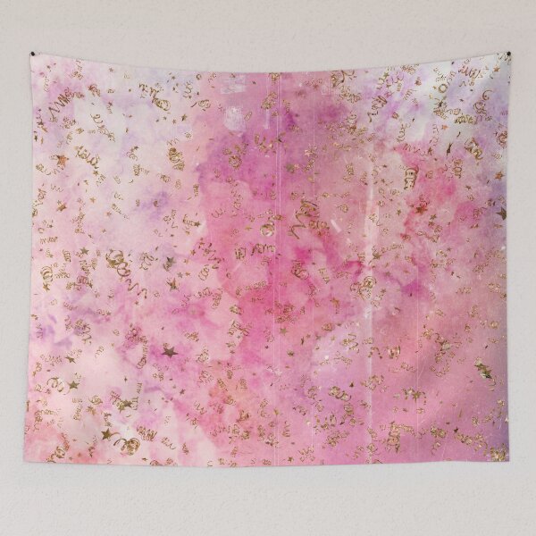 Item preview, Pink Watercolor With Gold Confetti  designed and sold by Designs By YL.