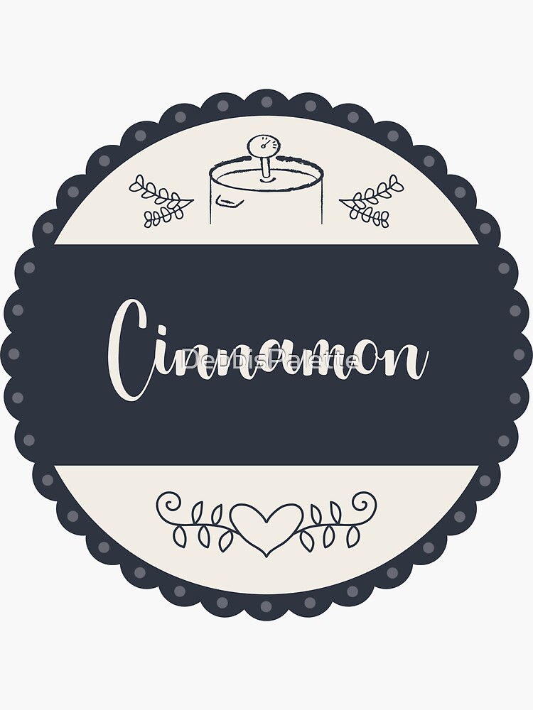 "Cinnamon Kitchen label" Sticker for Sale by DebbisPalette Redbubble