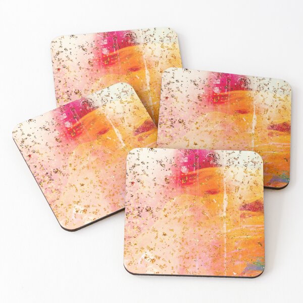 Item preview, Orange Watercolor With Gold Confetti  designed and sold by Designs By YL.