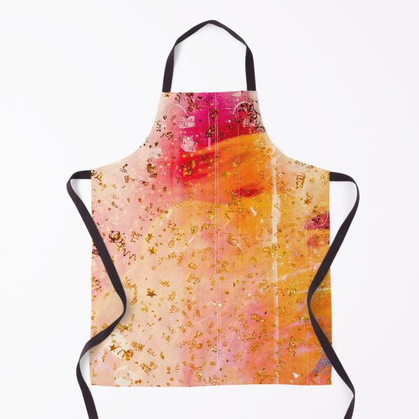 Item preview, Orange Watercolor With Gold Confetti designed and sold by Designs By YL.