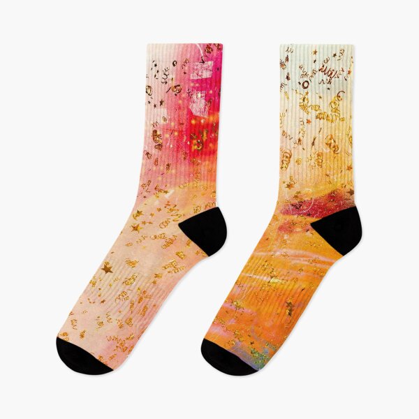 Item preview, Orange Watercolor With Gold Confetti  designed and sold by Designs By YL.