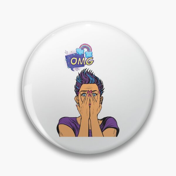 Item preview, OMG purple hair woman designed and sold by speakupandshine.