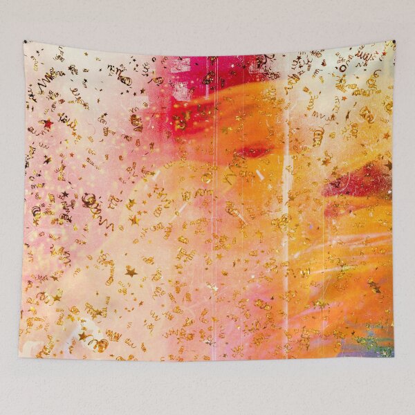Item preview, Orange Watercolor With Gold Confetti  designed and sold by Designs By YL.