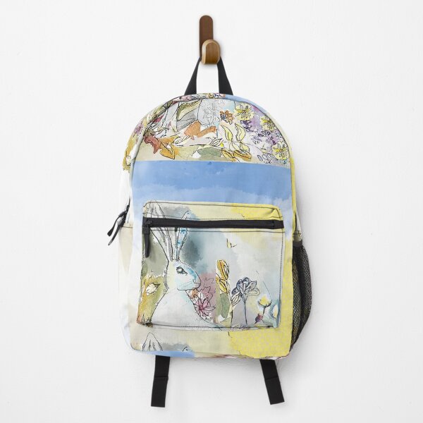 Item preview, Hoppity Hare In Rose Meadow designed and sold by Hoppityhareart.