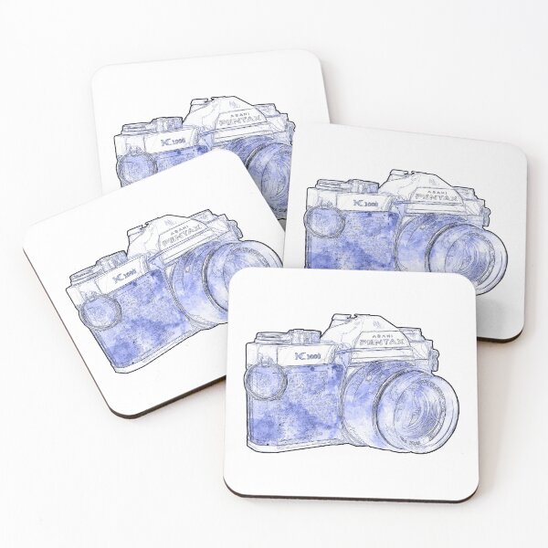 Item preview, Vintage Pentax K1000 35mm Camera Cyanotype Sketch designed and sold by Retro Art Factory.