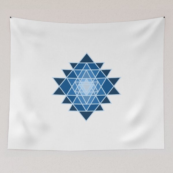 Item preview, Colorful Mandala Triangle Blue designed and sold by sophiedziovalas.