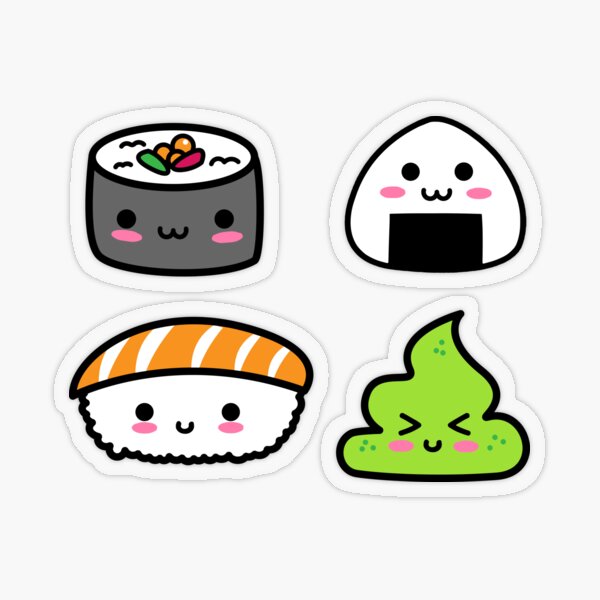 Cute Food Stickers Sticker for Sale by jigarashi