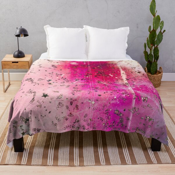 Item preview, Hot Pink Watercolor With Gold Confetti designed and sold by Designs By YL.
