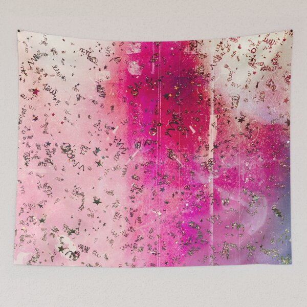 Item preview, Hot Pink Watercolor With Gold Confetti  designed and sold by Designs By YL.