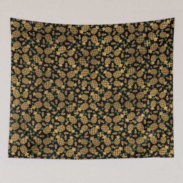 Item preview, Golden Pineapple Pattern Tropical  designed and sold by dreamofdenim.