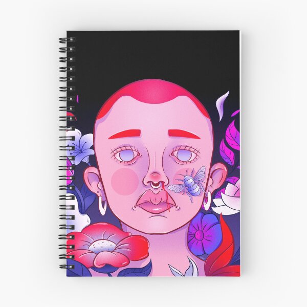 Item preview, Female Portrait in flowers background designed and sold by clockworkbat.
